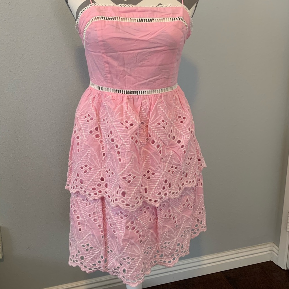 Romeo & Juliet Couture pink layered mini dress